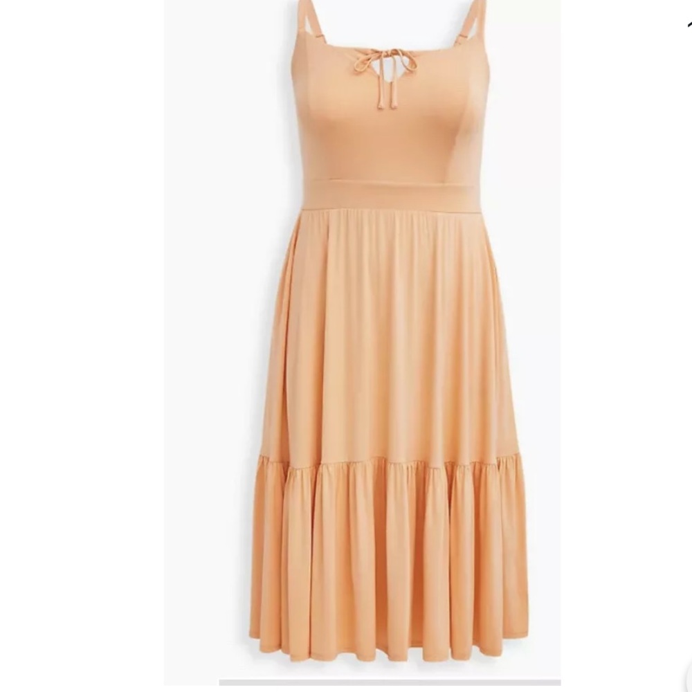 Torrid Tie-Front Peach Dress